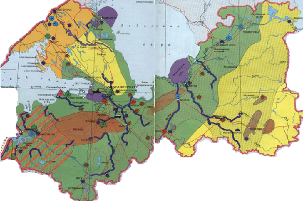 Leningrad region ecological map