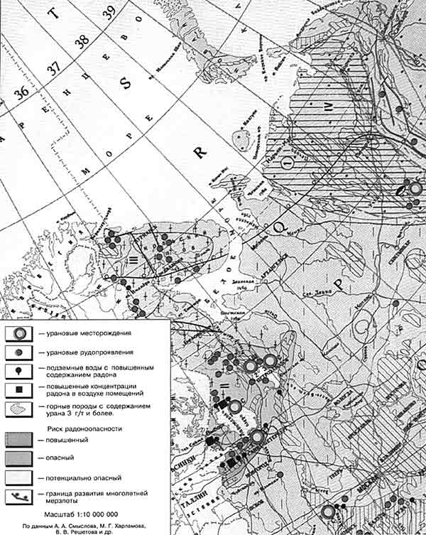 North-West region radon potential map