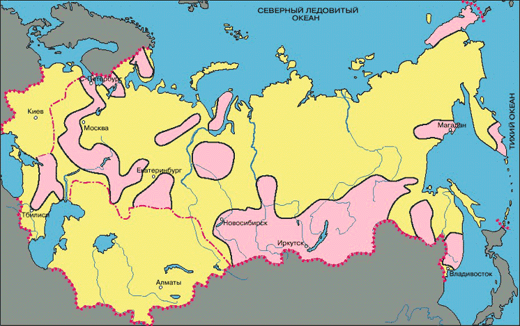 Russia radon potential map #4