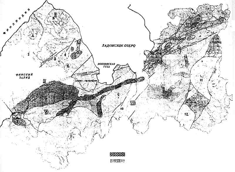 Карта радоновых разломов ленинградской